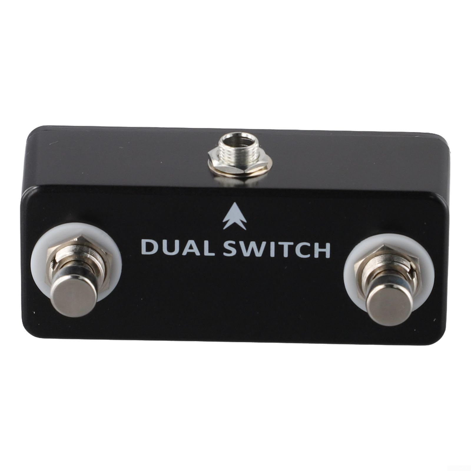 Dual Switch - Pedale per chitarra True Bypass, alloggiamento in metallo | Circuito True Bypass, doppio interruttore momentaneo, alloggiamento interamente in metallo, colore nero, design compatto