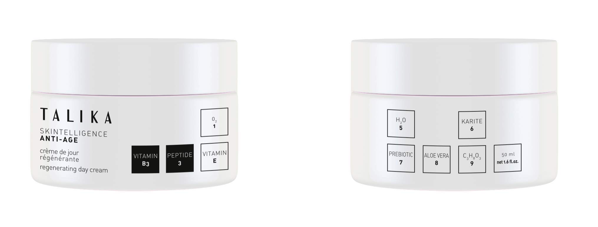 TALIKASkintelligence Anti-Age Regenerating Day Cream - Moisturising and Brightening Face Cream - Face Moisturiser for Firm, Protected and Comfortable Skin - 50 ml Container