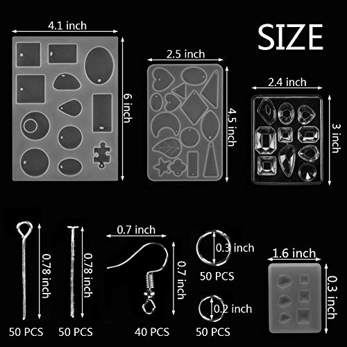 GIEMSON 248 Pcs Resin Casting Molds and Tools Set Jewelry Molds DIY Jewelry Craft Making Molds