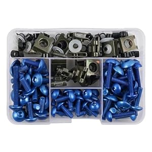 YSDSLS 177PCS Motorrad Verkleidungsschrauben Kit Blau