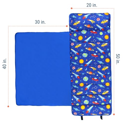 image for Wildkin Kids Microfiber Nap Mat – Soft Sleep Mat with Pillow, Ideal 