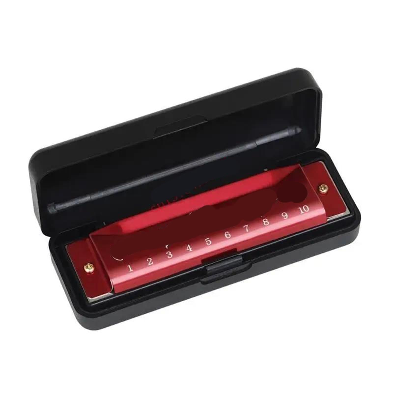 Mundharmonika C-Dur-Mundharmonika 10 Löcher 20 Musikinstrument(Red)