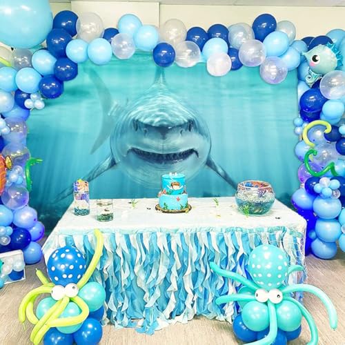 Fondo fotográfico 6x4 pies Tema marino con tiburón miniatura 4