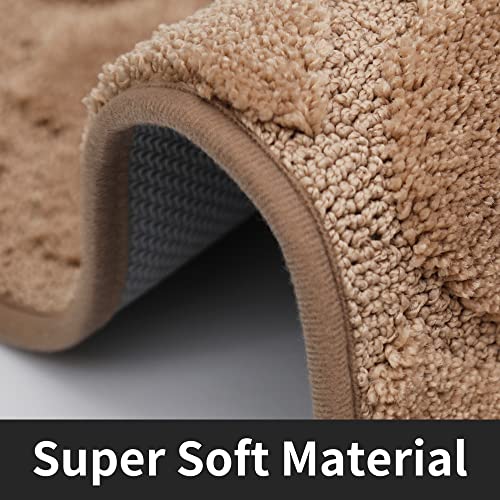 Cosy Homeer Soft Floor Mats For In Front Of Sink Super Absorbent Kitchen Rugs 20 Inchx59 Inch Non-Skid Standing Mat Washable,Polyester,Beige thumb #2