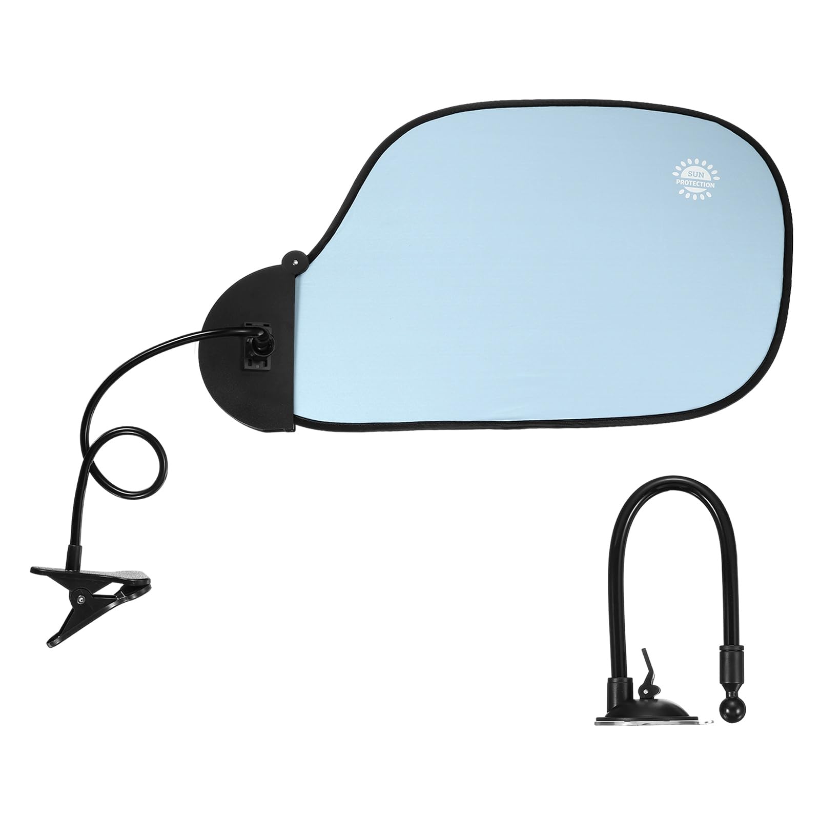 PATIKIL Desk Shade, 22.8" Adjustable Cubicle Shade with Suction Cup and Clip Portable Foldable Cubicle Light Shield for Block Overhead Light Privacy Glare Reduction, Blue