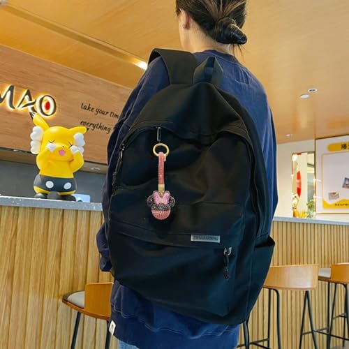 Bling Car Key Chain with Rhinestone, Mouse Shape Crystal Keychain for Women, Girl Cute Keychain for Bag (Style B)4