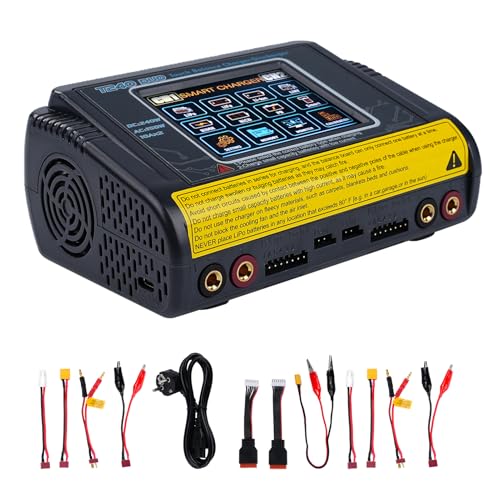 Lipo ladegerät T240 lipo Charger AC150W/DC240W 10A, lipo ladegerät Balancer Doppel-Entlade 3,2 Zoll Farb-Touchscreen Balancer entlader für LiPo/Lilon/Life/NiMH/NiCd/PB/NiMH
