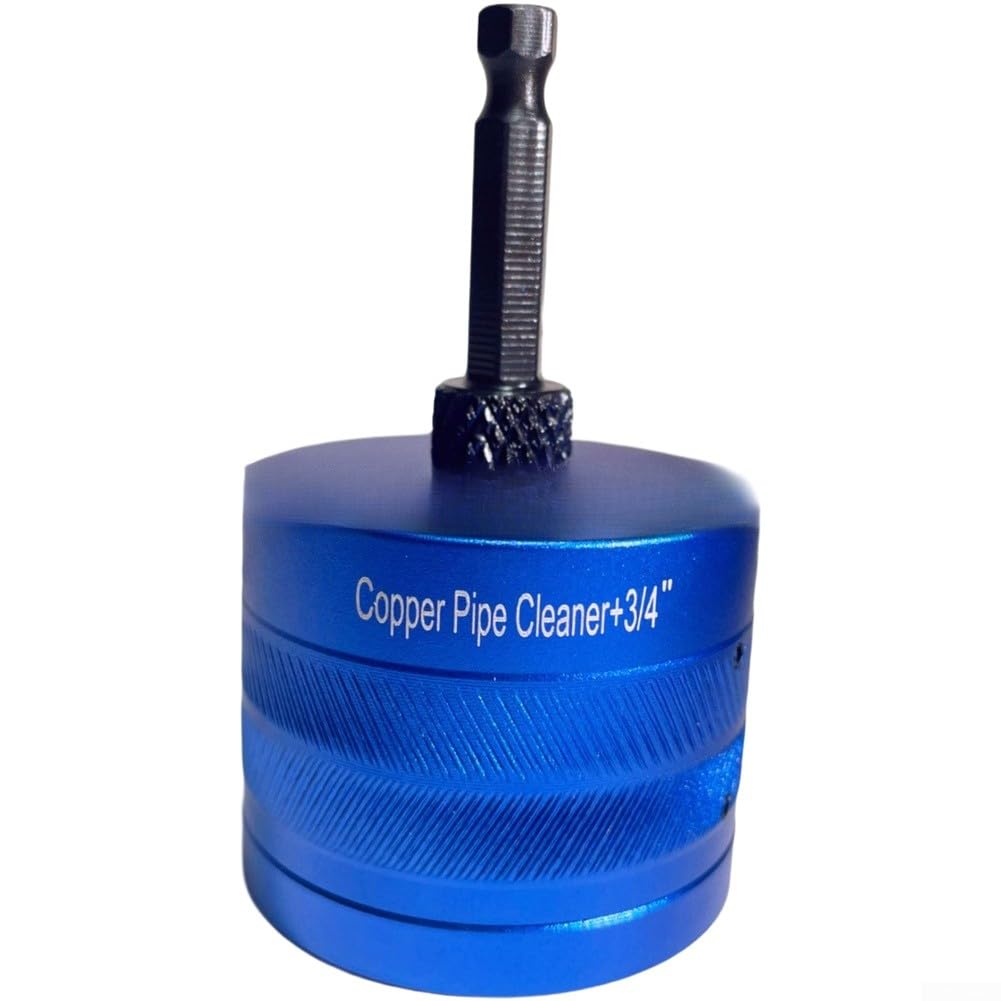 Pipe Cleaner, Copper Tube Cleaning Brush Set Efficient Versatile for Plumbers 1/2 3/4 1 Inch for battery Drill Polishing Power Tool(22mm)