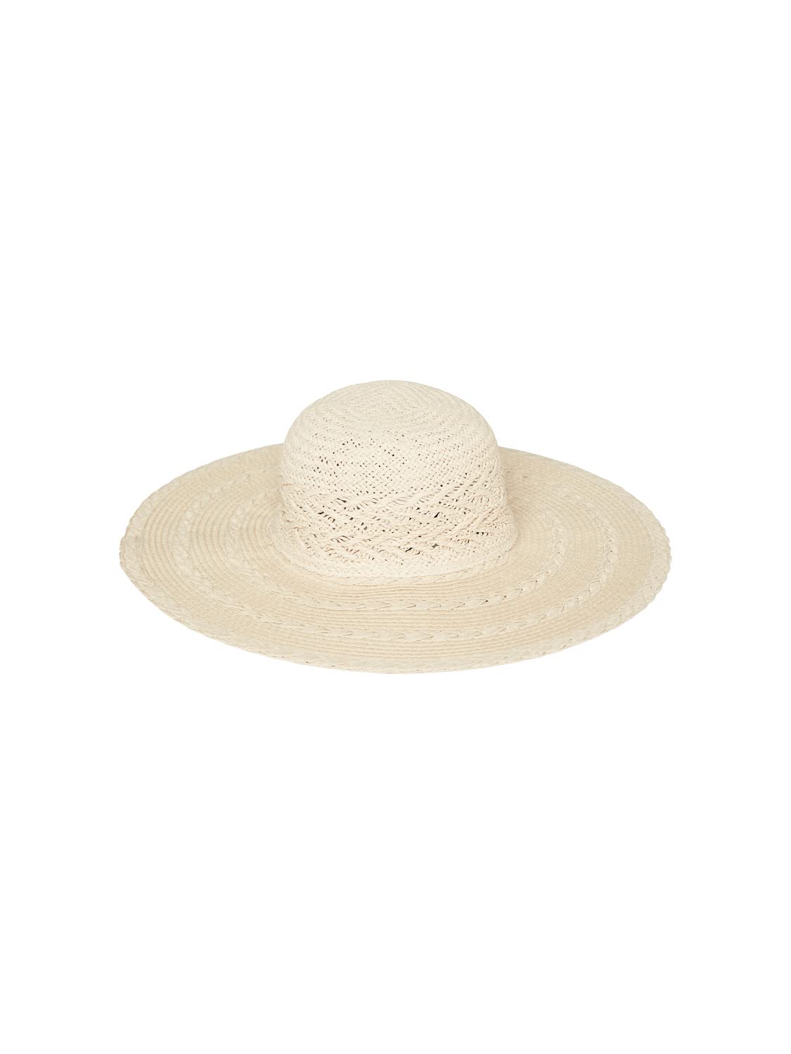 PIECES Pcbyllis-Gorra con Pajita Sombrero, Natural, Talla única para Mujer