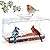 WENMIXER Window Bird Feeder with Non-Marking Self-Adhesive Hooks, Clear Window Bird Feeder for Outside, Transparent Bird House, Outdoor Bird Feeders, Wild Bird Watching Gift, Garden Decor