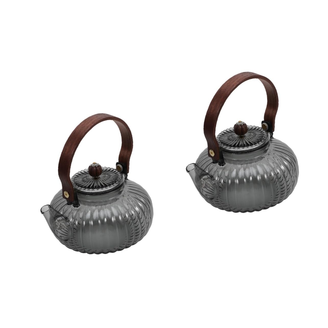 ULTECHNOVO 2piezas Tetera De Vidrio Con Asa Para Infusiones De Té Suelto Para Casa y Oficina Diseño Elegante y Práctico