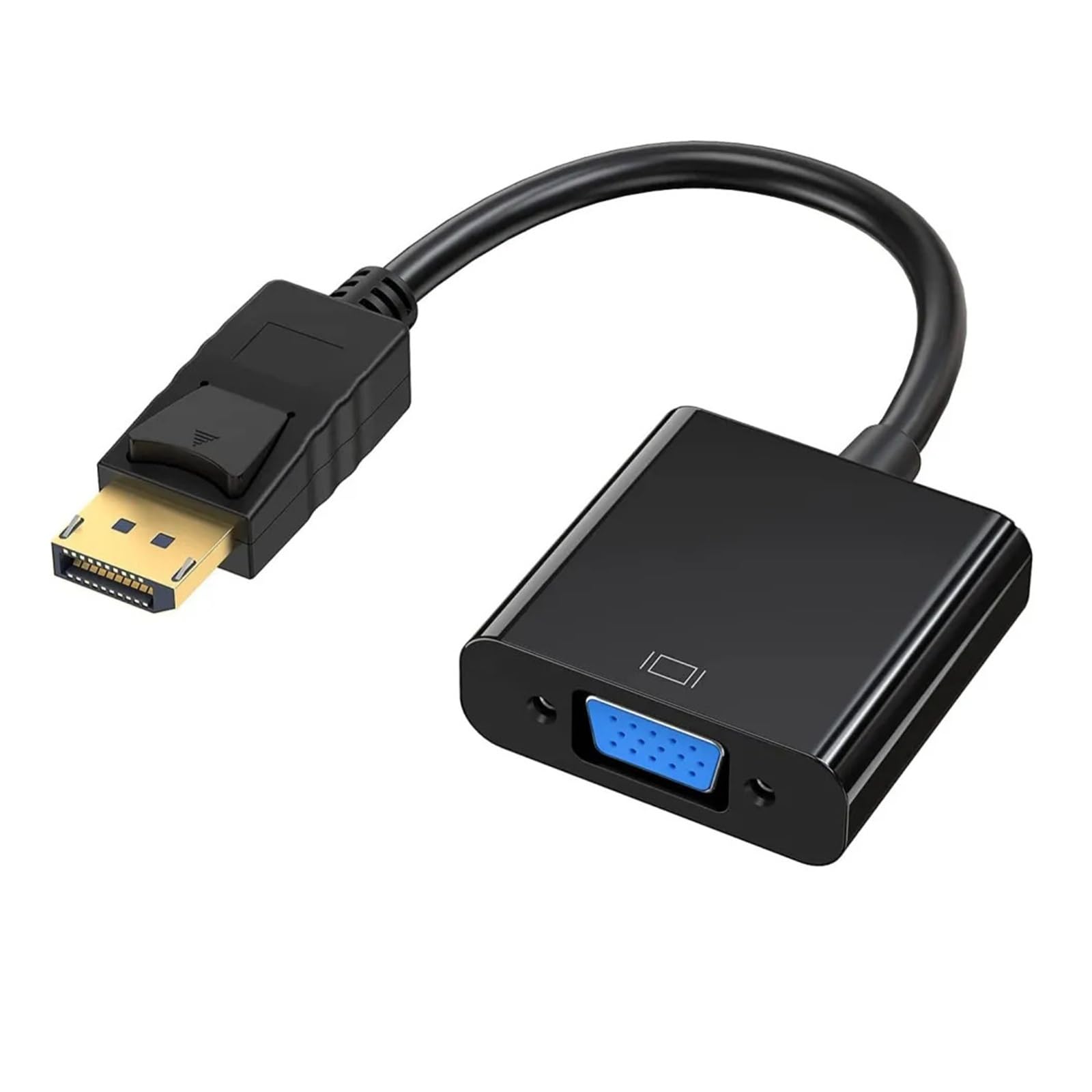 Adapter DP do VGA 1080P pozłacany do laptopa PC Projector Monitor (Glod)