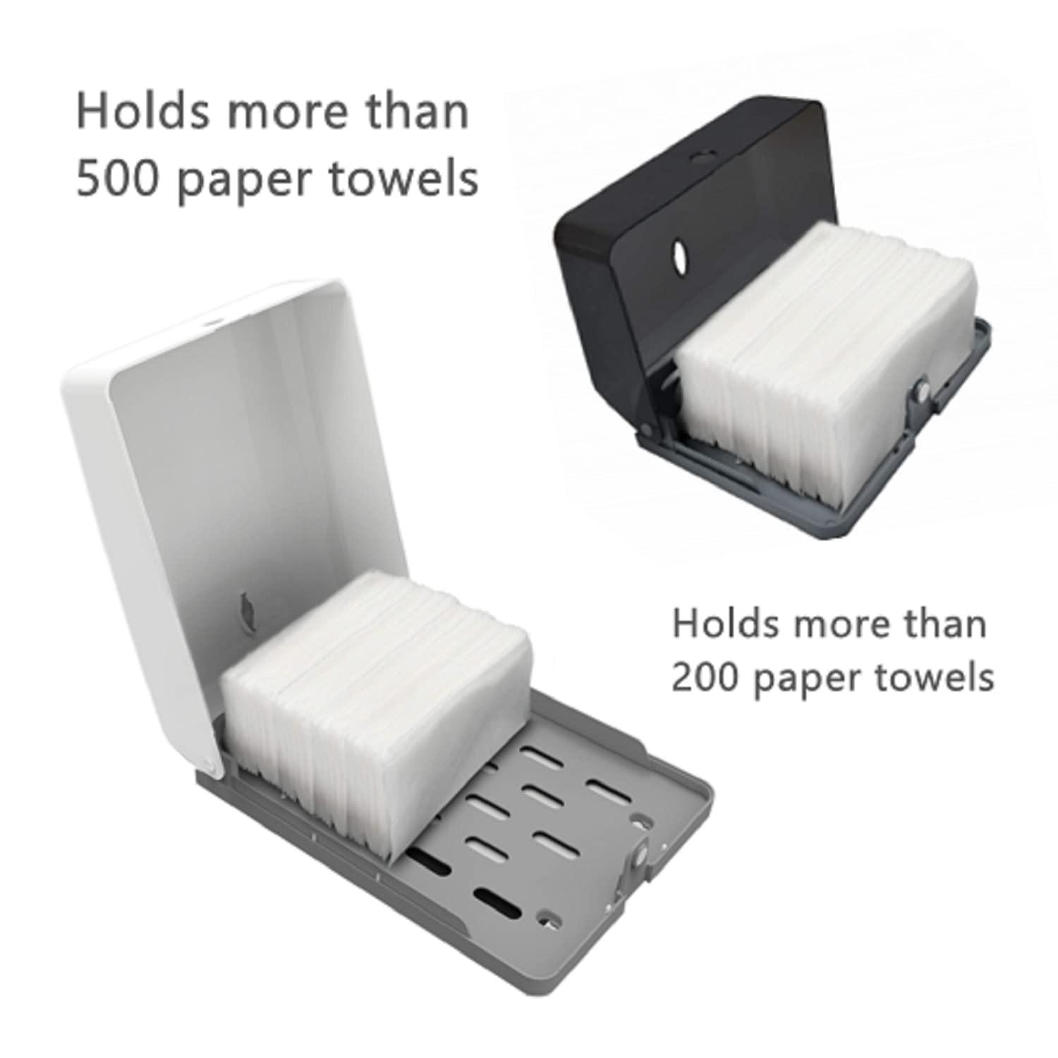 Dispenser di asciugamani di carta da parete, dispenser di asciugamani multipli per uso domestico e commerciale, porta asciugamani di carta touchless, per bagno, cucina e ufficio, capacità