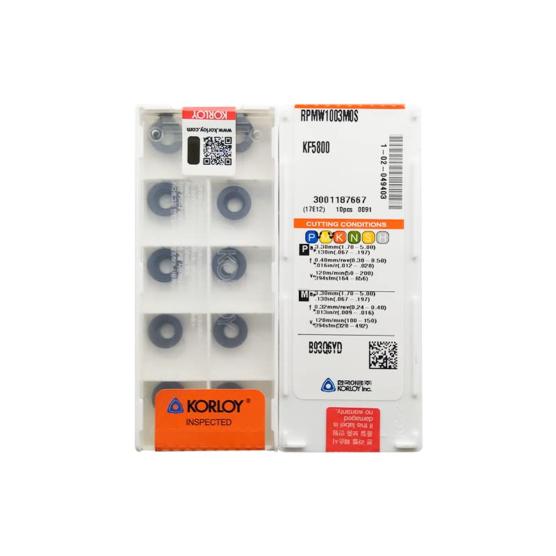 KORLOY 100% Original RPMT RPMW10 RPMW1003 RPMW1003MOS KF5800 Circular Milling Insert