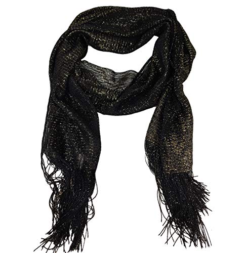 echomerx Shimmer and Shine Scarf Black and Gold