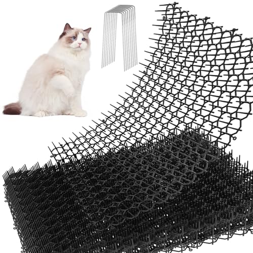 Repelente Gatos,12 Peças Ahuyentador Gatos, Pinchos Anti Gatos, Repelente Gatos Exterior, Trampas para Gatos Adequado para Interior Exterior Relva Jardim Proteção De Plantas