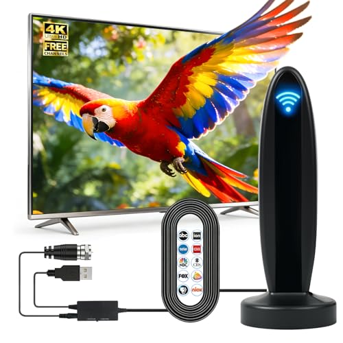 2026 Indoor TV Antenna for Smart & Old TVs Supports 4K 1080P VHF UHF