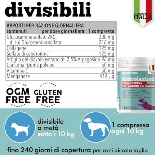 MyPetPrime chondroprotector voor honden | collageen voor honden | 120 tabletten | ontstekingsremmende honden | hoge concentratie duivelsklauw +30% | glucosamine en chondroïtine natuurlijk collageen - Afbeelding 6