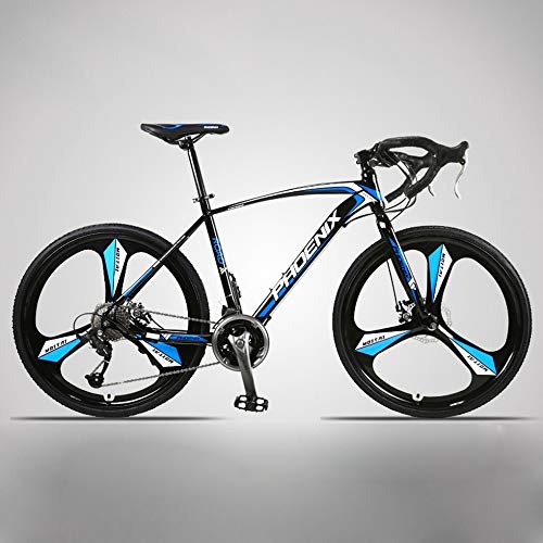 MU 700C Bicicleta de Carretera 21/27 Velocidad de 26 Pulgadas Curva de Velocidad Variable Del Manillar de la Bici Masculino Y Femenino Estudiante Coche de Carreras de Carretera,E,Un tamaño