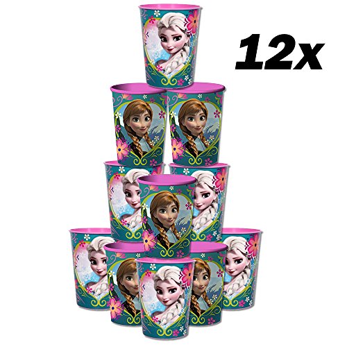 Blue Orchards Frozen 16-Ounce Cups (12), Disney Party Supplies, Frozen Party Tableware, Girls