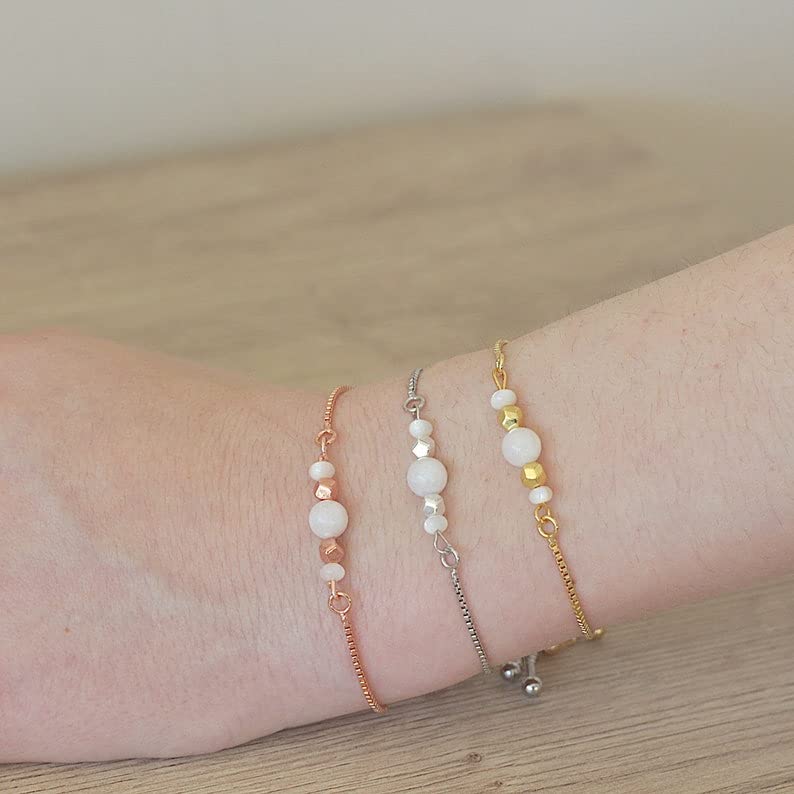 Bracelet fertilité maternité pierre de lune cadeau maman femme enceinte désir grossesse