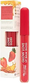Lip Balm Glow Love Max Love - Gloss Morango, Hidratante com Brilho e Corzinha de Saúde, Não Pegajoso, Custo-benefício Ótimo