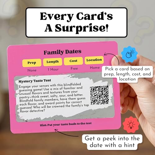 Happy Duo Family Dates 40 Scratch Off Cards – Summer Activities for Kids & Tween from Kids – Family Games for All Ages