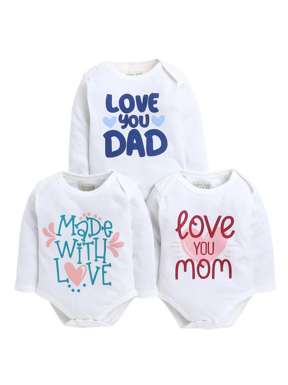 POLKA TOTS 100% Pure Cotton Full Sleeve Rompers for Newborns | Pack of 3 Onesies for Baby Boys & Girls | Cotton Infant Ful... - Review, Price and Buying Guide