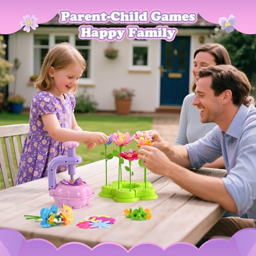 BlueSwan Craft Kits for Kids, DIY Fabric Flowers Bouquet, Girls Garden Toys, Flower Press Textile Kit, Poke-in Arts and Crafts Birthday Gifts for 4-12 Year Old Girl, STEM Toy, Mothers Day Gift for Mum - Image 3