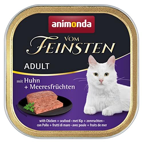 animonda vom Feinsten Katzenfutter mit Huhn + Meeresfrüchten (32 x 100g) – Ansicht 2