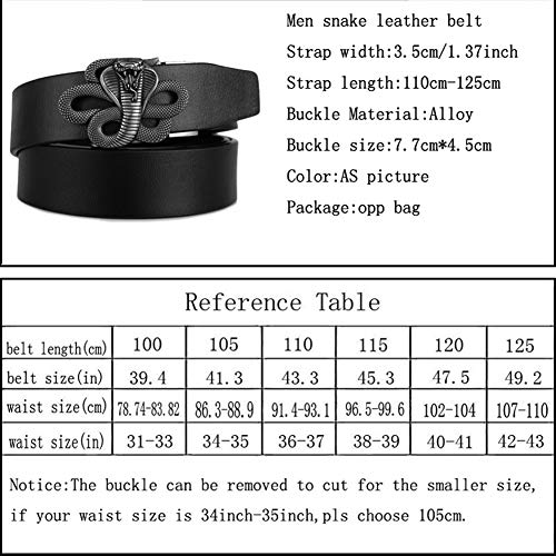 Western Cobra Serpente Pelle Auto Fibbia Business