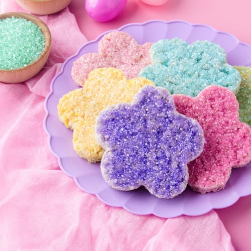 Image of Sweets Indeed Dye Free Sugar Sprinkles, Pastel 6 Cell Edible Sprinkle Mix Perfect for Spring Cake Decorations Baking Ice Cream Cookies Cupcake Topper (Pastel Sugar)