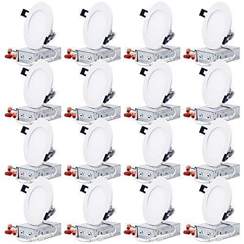 Super Deal Product TORCHSTAR 16 Pack 4 Inch Slim LED Recessed Lighting with Jucntion Box Essential Series, 10.5W 800lm Dimmable Ultra-Thin Recessed Lights, ETL & Energy Star Listed, 5000K Daylight, Wet Location Super Deal Product TORCHSTAR 16 Pack 4 Inch Slim LED Recessed Lighting with Jucntion Box Essential Series, 10.5W 800lm Dimmable Ultra-Thin Recessed Lights, ETL & Energy Star Listed, 5000K Daylight, Wet Location