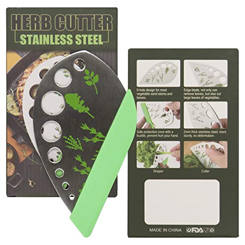 HuiYouHui Leaf Herb Stripper 9 holes Stainless Steel Leaf Herb Stripper Leaf Stripping Tool for LooseLeaf Kale Chard Thyme Basil Collard Greens Kale Razor and Kitchen Herb Stripper - Thumbnail 6