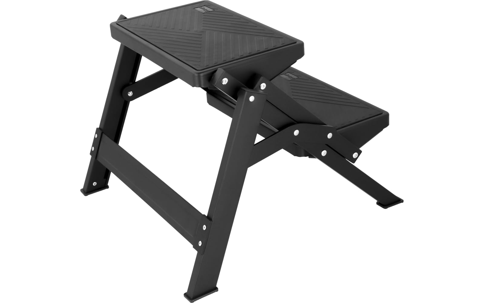 BERGER AluStep Duo Trittstufe | Klappbarer Camping Doppeltritt aus Aluminium
