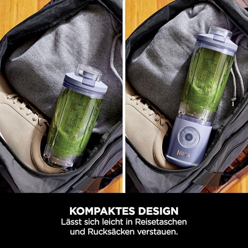 Ninja Blast Max Tragbarer Mixer/Blender/Smoothie Maker, 570 ml, wiederaufladbar, Mixbecher & auslaufsicherer Deckel, 3 Funktionen, Smoothies, Proteinshakes, Lavendel BC251EULD 5
