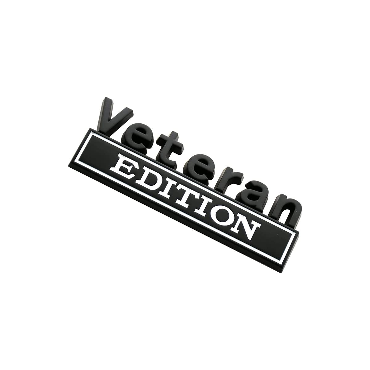 2pcs Combat Veteran EDITION Emblem 3D Badge Sticker Decal Nameplate Black Red - View #7