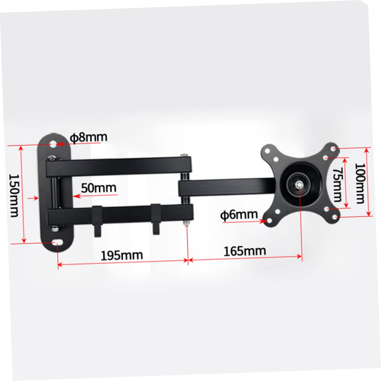 UPKOCH Supporto Tv Muro Fisso Con Di Gradi Per Monitor Lcd Led Da Staffa Per Installazione Semplice Ambienti Domestici e Commerciali Nero