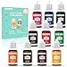 Colorante Alimentario Gel - 10 Colores Concentrado Gel Colorante Alimenticio , Colorante Alimentario de alta concentración para decoración de pasteles, horneando, cocina, glaseado(11g por botella)