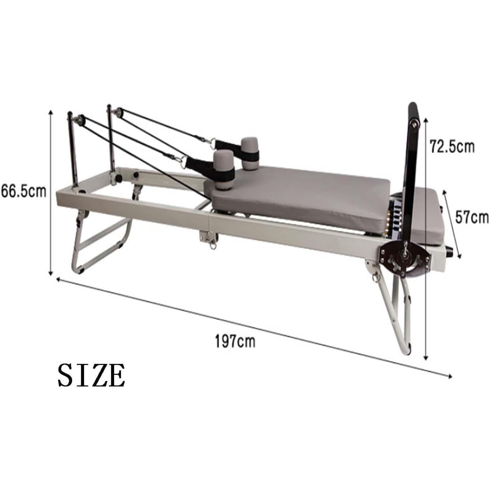 Máquina Reformadora De Pilates Plegable, Sistema De Entrenamiento En Casa De Pilates, Reboteador De Fitness Cardiovascular, Cama Plegable De Intensidad Ajustable para Entrenamiento De Fuerza
