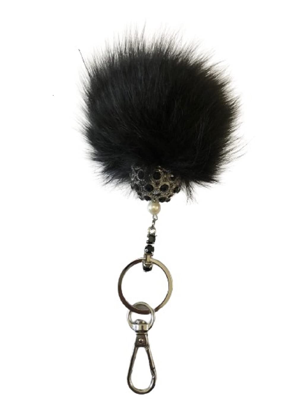 Faux Fur Balls Bag Pendant Keychain Soft Fluffy Keyring Pom Pom Plush Charm Fob Keyring