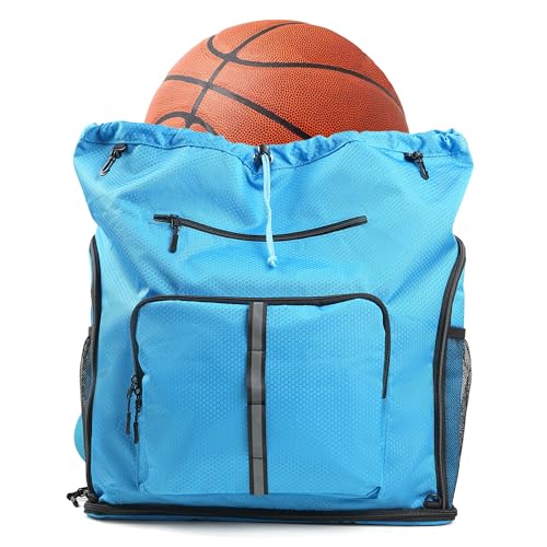 GEMIU Beach Bag for Men Women Large Gym Backpack with Mesh Shoe Drawstring Bag and Wet-Proof...