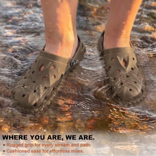 Image of KEMISANT Cushioned Clogs Mules for Men Garden Beach Water Fun-Lightweight | EVA Cushioned Footbed| Arch Support | Slip-resistant | Unisex