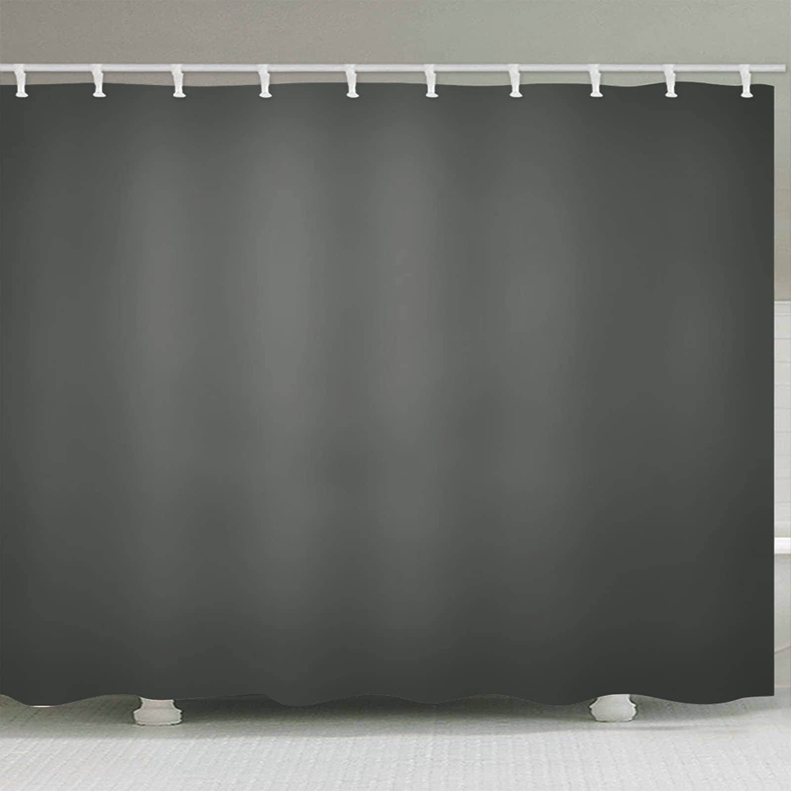 Tenda Bagno Grigio Scuro Impermeabile e Antimuffa Tende per Bagno Poliestere con Ganci Tenda da Doccia Design Monocromatico, 150x180cm