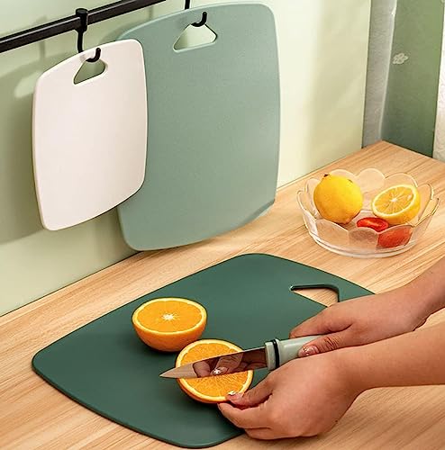 Image of JD FRESH Plastic Chopping Board Set with Hanging Holes /Home Use Cutting Board /Chopping Board for Kitchen /Vegetable Cutting Board for Veggies, Fruits, with Easy Grip Handle (Set of 3)