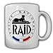 Tasse RAID Police nationale Recherche Assistance Intervention Dissausion France Police Unité spéciale Insigne #21350