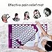 HemingWeigh Acupressure Massage Mat and Pillow Set with Bag for Neck, Upper and Lower Back Pain Relief, Purple