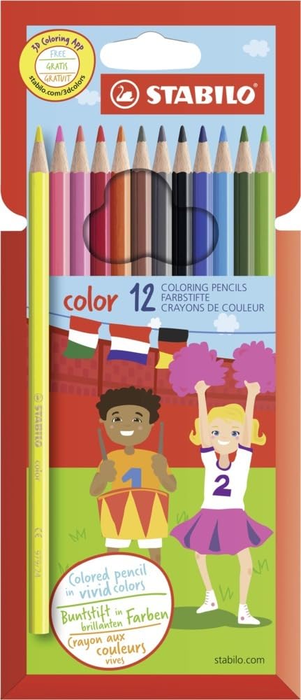 Lapiz de color STABILO color - Estuche con 12 colores