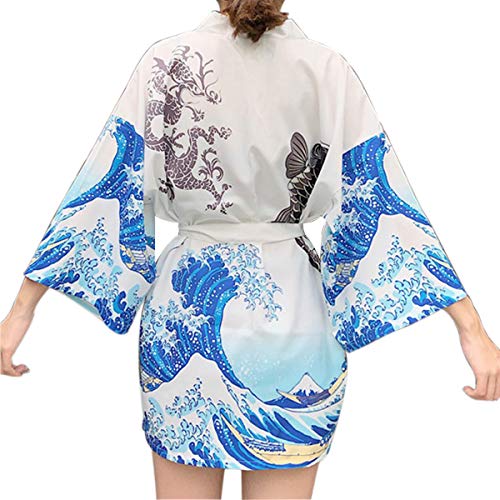Summer Womens Beach Kimono Wear Cover up Swimwear Beachwear Bikini Cardigan White