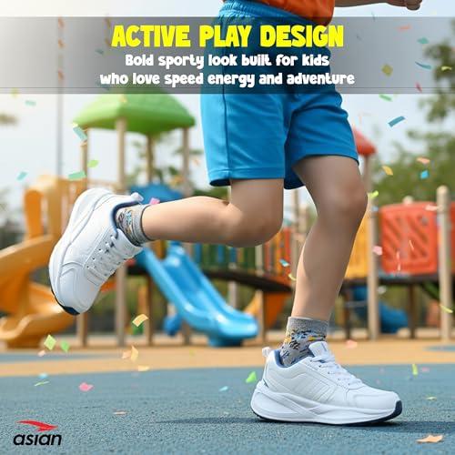 Image of ASIAN Boy's ADVENTURE-03-KIDS Sport Running & Walking Shoes with Ultra Bounce Technology Lightweight Synthetic Upper EVA Outsole Casual Lace-Up Shoes for Kid's & Boy's
